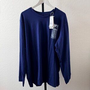 New! Adidas Navy Long Sleeve sz 2XL